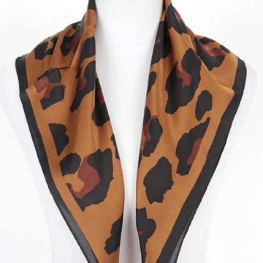 Brown Cheetah Print Scarf